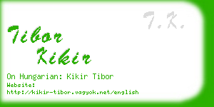 tibor kikir business card